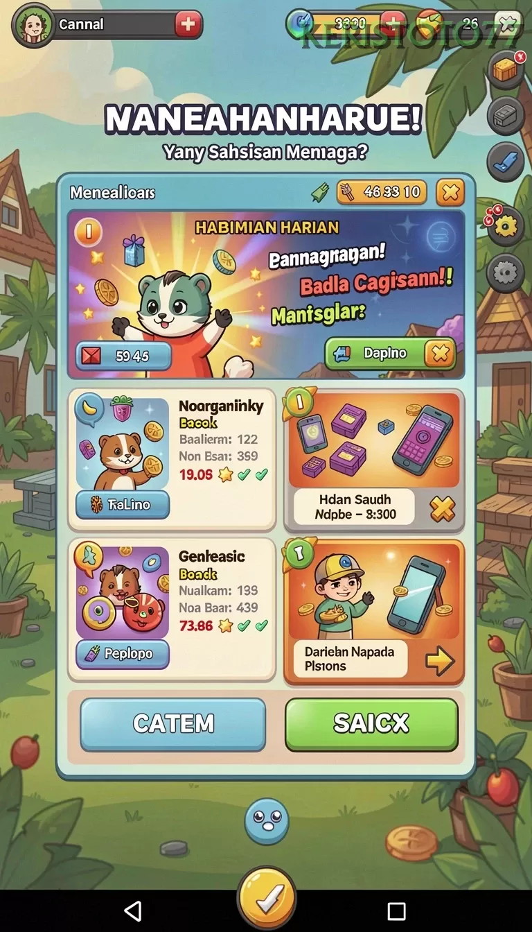 Cuplikan layar SINARTOGEL — pengaturan akun