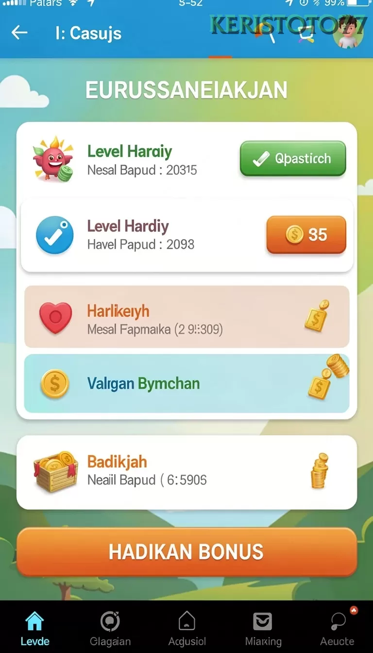 Cuplikan layar SUNDA787 — menu navigasi